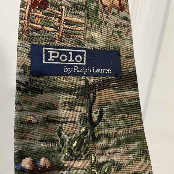 Vintage Polo Silk Cowboy Tie - Picture 5 of 8